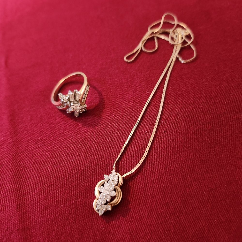 Elegant Gold and Silver Jewelry Set